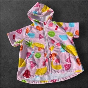 Tommy Bahama Kids S/M Beach Pool Hooded Multi Fruit Cover-Up
